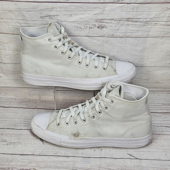 Converse Unisex Chuck Taylor All Star Pro HiTop All White Men 11.5/Women 13.5 - Picture 1 of 8